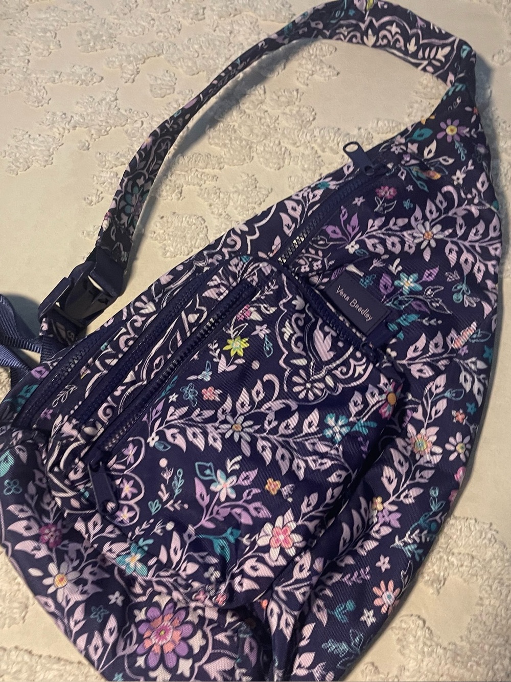 Vera Bradley Purple Floral Crossbody Sling Bag